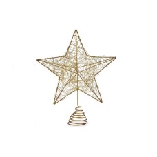 Christmas star Golden Steel Plastic