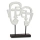 Decorative Figure Face White Polyresin (27 x 32,5 x 10,5 cm)