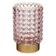 Candleholder Points Pink Golden Glass (8,5 x 12,5 x 8,5 cm)