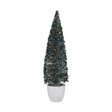 Christmas Tree Large 10 x 38 x 10 cm Blue Golden Plastic