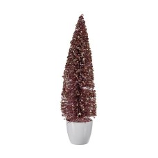 Christmas Tree Large 10 x 38 x 10 cm Pink Golden Plastic