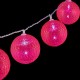 Wreath of LED Balls Ø 6 cm Dark pink 2 m