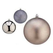 Christmas Baubles Ø 10 cm 6 Units Silver Plastic