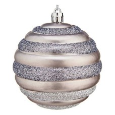 Christmas Baubles Ø 8 cm 6 Units Silver Plastic