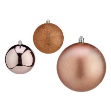 Christmas Baubles Ø 10 cm 6 Units Pink Plastic