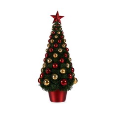 Árbol de Navidad 21,5 x 51 x 21,5 cm Rojo Dorado Verde Plástico Polipropileno