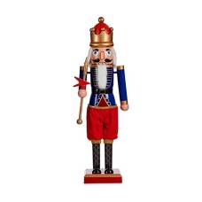 Decorative Figure Red Blue Nutcracker 12,5 x 40 x 9 cm Plastic