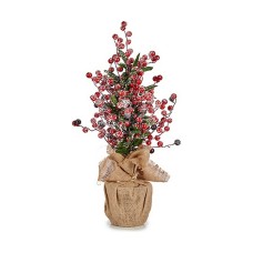 Christmas Tree Snowfall Berries Brown Red Plastic 24 x 51 x 24 cm