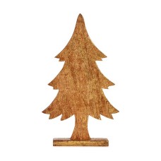 Árbol de Navidad 5,1 x 49,5 x 25,5 cm Dorado Madera