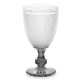 Copa Diamante Transparente Antracita Vidrio 256 ml (6 Unidades)