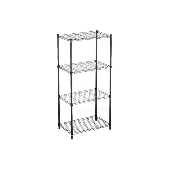 Estantería 56 x 35 x 120 cm Negro Metal Plástico Estantería 56 x 35 x 120 cm Negro Metal Plástico