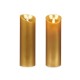 LED Candle Golden 8 x 8 x 25 cm (12 Units)