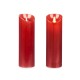 LED Candle Red 8 x 8 x 25 cm (12 Units)