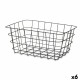 Multi-purpose basket Black Metal 30,3 x 14 x 22,5 cm Rectangular (6 Units)