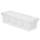 Fridge Organiser White Transparent Plastic 37,5 x 9 x 14,3 cm (12 Units)