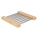 Salvamantel Plateado Metal Bambú 36,4 x 2,2 x 21,3 cm (6 Unidades)