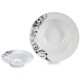 Plato para Pasta Blanco Negro 23 x 6,5 x 23 cm Porcelana (16 Unidades)