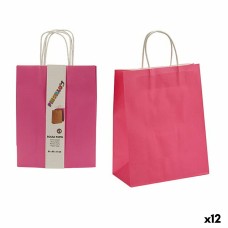 Set de Bolsas Papel Rosa 11 x 36 x 21 cm (12 Unidades)