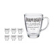Taza Mug Vivalto Market Transparente 320 ml (6 Unidades)