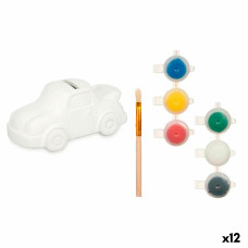 Hucha para Pintar Pincello BS2124 Blanco 14,5 x 7,2 x 9,4 cm Coche (12 Unidades)
