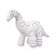 Peluche para Colorear Pincello ST205 Blanco Negro Tela 28 x 22 x 9 cm Dinosaurio (8 Unidades)