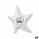 Colouring Plush Pincello ST371 White Black Cloth 26 x 26 x 8 cm Starfish (8 Units)