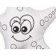 Colouring Plush Pincello ST371 White Black Cloth 26 x 26 x 8 cm Starfish (8 Units)