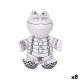 Peluche para Colorear Pincello ST342 Blanco Negro Tela 16 x 18 x 13 cm Rana (8 Unidades)