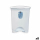 Papelera con Pedal Blanco Plástico 10 L (8 Unidades)