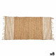 Alfombra Negro Natural Rayas 70 x 1 x 140 cm (8 Unidades)