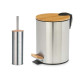 Set de Baño Berilo B0353S 3L+B1041S Plateado Bambú Acero Inoxidable Polipropileno 2 Piezas (6 Unidades)