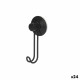 Gancho para colgar Berilo W3100-1P Negro Acero ABS 6 x 13 x 4 cm (24 Unidades)
