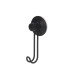 Gancho para colgar Berilo W3100-1P Negro Acero ABS 6 x 13 x 4 cm (24 Unidades)