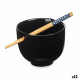 Cuenco Kinvara B10067A-N Negro Bambú 24 x 10,7 x 13,3 cm Palillos asiatico/oriental (12 Unidades)
