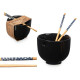 Cuenco Kinvara B10067A-N Negro Bambú 24 x 10,7 x 13,3 cm Palillos asiatico/oriental (12 Unidades)