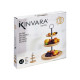 Fruit Bowl Kinvara KT225015-2 Black Natural Metal Bamboo 25 x 37 x 25 cm (6 Units)
