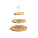 Fruit Bowl Kinvara KT225015-2 Black Natural Metal Bamboo 25 x 37 x 25 cm (6 Units)