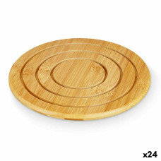 Salvamantel Kinvara 897 Natural Bambú Redondo 19 x 1 x 19 cm (24 Unidades)