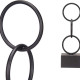 Figura Decorativa Aros Negro Metal (12,5 x 40,5 x 12,5 cm)