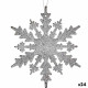 Christmas bauble Snowflakes Silver Plastic Glitter 15 x 15 x 0,2 cm (24 Units)