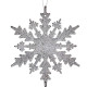 Christmas bauble Snowflakes Silver Plastic Glitter 15 x 15 x 0,2 cm (24 Units)