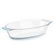 Serving Platter With handles Transparent Borosilicate Glass 700 ml 23,6 x 5,3 x 13 cm (18 Units)