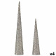 Set de Figuras Conos Lentejuelas Blanco Plástico (4 Unidades)