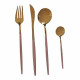 Cutlery Set Kinvara BST-CT022 Pink Golden Stainless steel 16 x 5 x 24,5 cm (12 Units)
