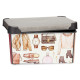 Caja de Almacenaje Kipit STYLE BOX-5L-3 Plástico Vintage 5 L 19 x 13,5 x 29 cm (12 Unidades)