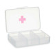 Pillbox with Compartments Berilo HW0929-1 Transparent Plastic 11,5 x 18 x 2,2 cm (12 Units)