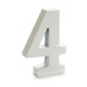 Número Pincello 4 Blanco 2 x 16 x 14,5 cm (24 Unidades)