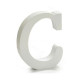 Letter Pincello C White Wood 2 x 11 cm (24 Units)