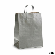 Bolsa de Papel Pincello 24311 Plateado 24 x 12 x 40 cm (25 Unidades)