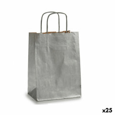 Bolsa de Papel Pincello 18241 Plateado 18 x 8 x 31 cm (25 Unidades)